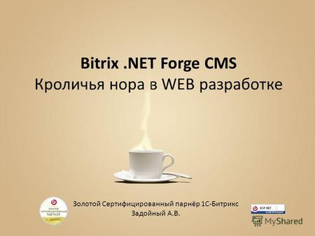Bitrix.NET Forge CMS Кроличья нора в WEB разработке Золотой Сертифицированный парнёр 1С-Битрикс Задойный А.В.