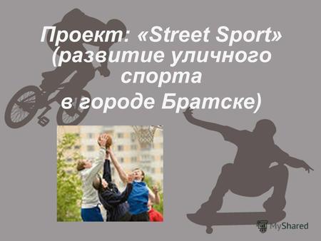 Проект: «Street Sport» (развитие уличного спорта в городе Братске)