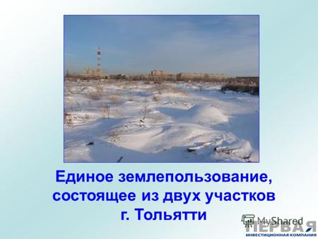 Единое землепользование, состоящее из двух участков г. Тольятти.