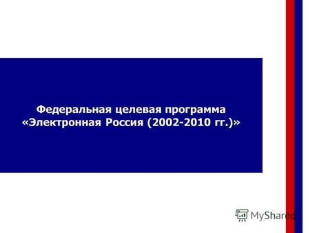 Федеральная целевая программа «Электронная Россия (2002-2010 гг.)»