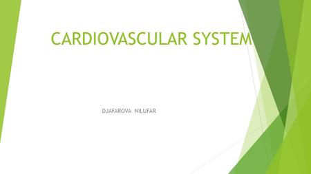 CARDIOVASCULAR SYSTEM DJAFAROVA NILUFAR. Abstract Normal endocrine function is essential for cardiovascular health. Disorders of the endocrine system,