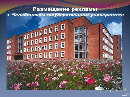 Размещение рекламы в Челябинском государственном университете © 2011 Манцева К.