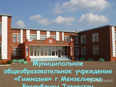 Муниципальное общеобразовательное учреждение «Гимназия» г.Мензелинска Республики Татарстан.
