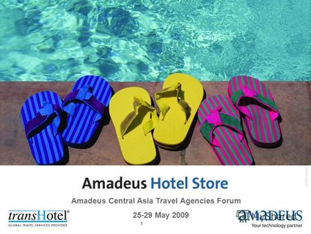 © 2009 Amadeus IT Group SA 1 Amadeus Central Asia Travel Agencies Forum 25-29 May 2009.
