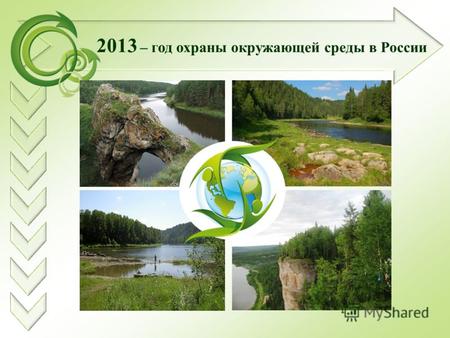 2013 – год охраны окружающей среды в России. Регулирование отношений в сфере взаимодействия общества и природы базируется на Законе «Об охране окружающей.