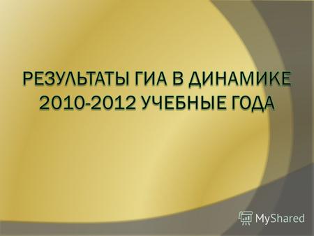 Результаты ГИА. Успеваемость за 2011 год Результаты ГИА. Успеваемость за 2012 год.