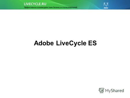 Adobe LiveCycle ES. LiveCycle ES Универсальный интерфейс между человеком и окружающей средой.