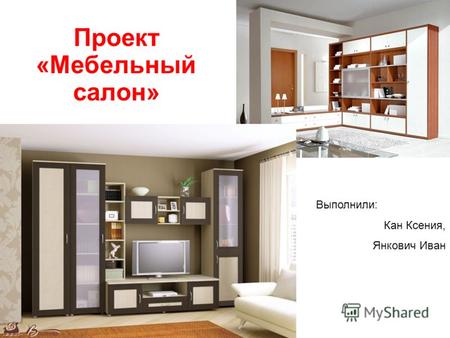 Проект «Мебельный салон» Выполнили: Кан Ксения, Янкович Иван.