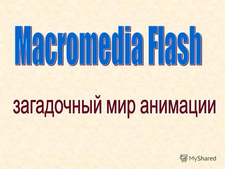 Разработчики Macromedia Flash утверждают, что создали программный продукт «для всего». Что это означает? А то, что Flash можно использовать для создания.