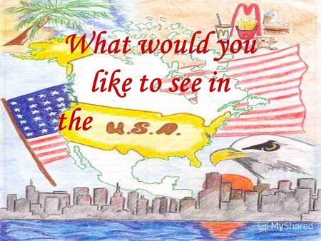 What would you like to see in the. Why travel to the USA? Reasons for going to the USA to learn a new culture to watch attractions to meet people to practice.