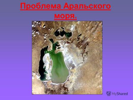Проблема Аральского моря.. Аральское море бессточное солёное озеро в Средней Азии, на границе Казахстана и Узбекистана. С 1960-х годов XX века уровень.