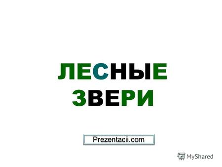 ЛЕСНЫЕ ЗВЕРИ Prezentacii.com. ЗАЯЦ ЛИСА БАРСУК.