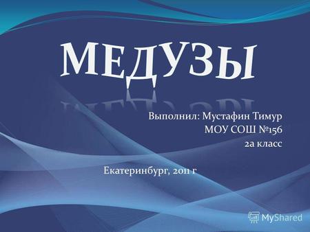 Выполнил: Мустафин Тимур МОУ СОШ 156 2а класс Екатеринбург, 2011 г.