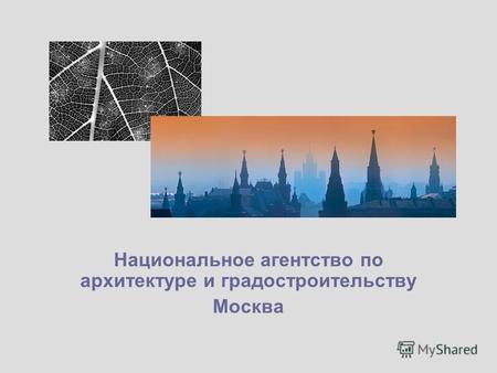 Национальное агентство по архитектуре и градостроительству Москва.