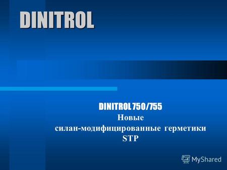DINITROL DINITROL 750/755 Новые силан-модифицированные герметики STP.