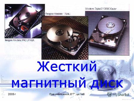 2005 гРовкина Ксения, 8Г, шк 81 Жесткий магнитный диск.