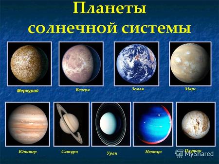 Планеты солнечной системы Венера Марс Земля Юпитер Уран СатурнНептун Плутон Меркурий.