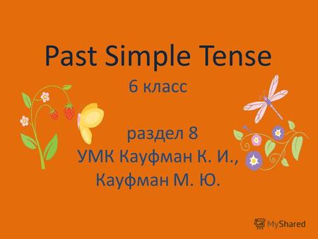 Past Simple Tense 6 класс раздел 8 УМК Кауфман К. И., Кауфман М. Ю.