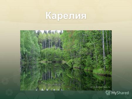 Карелия Что такое Карелия? Карелия- это одна из республик Российской Федерации, часть Северо-Западного федеративного округа.