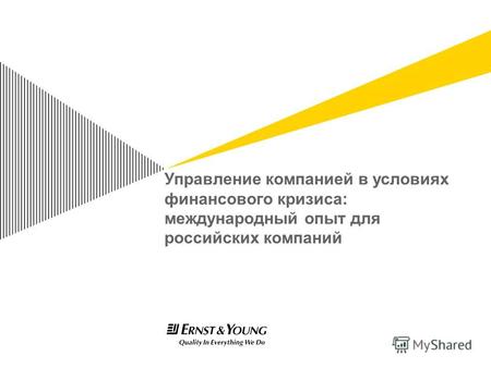 Управление компанией в условиях финансового кризиса: международный опыт для российских компаний.