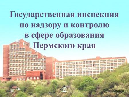 1 Государственная инспекция по надзору и контролю в сфере образования Пермского края.