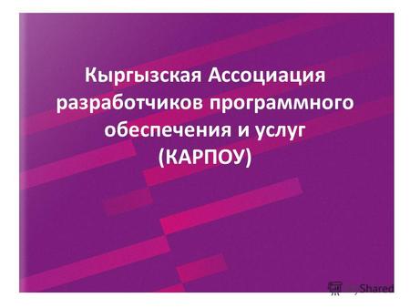Кыргызская Ассоциация разработчиков программного обеспечения и услуг (КАРПОУ)