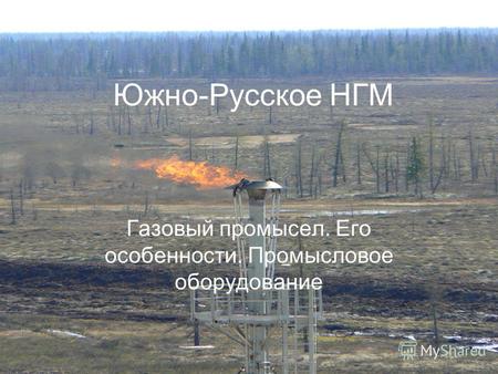 Южно-Русское НГМ Газовый промысел. Его особенности. Промысловое оборудование.