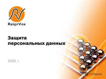Защита персональных данных 2008 г.. CNews Forum 2008 Информация о компании О компании ReignVox - российская компания, специализирующаяся на разработках.