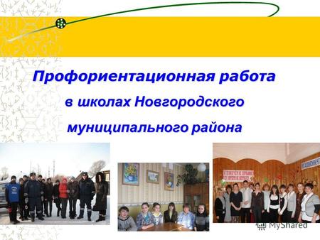 Профориентационная работа в школах Новгородского муниципального района.