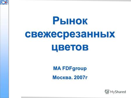 Рынок свежесрезанных цветов MA FDFgroup Москва. 2007г.
