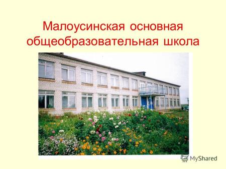 Малоусинская основная общеобразовательная школа. В феврале 2007 года школа отметит 85- летний юбилей.