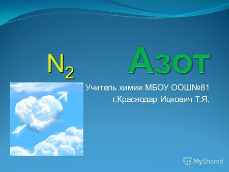 Учитель химии МБОУ ООШ81 г.Краснодар Ицкович Т.Я. N2N2N2N2.