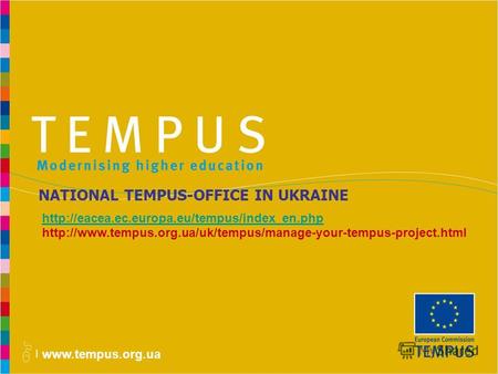 Www.tempus.org.ua NATIONAL TEMPUS-OFFICE IN UKRAINE