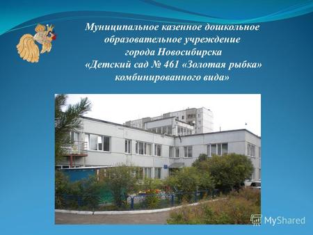 Муниципальное казенное дошкольное образовательное учреждение города Новосибирска «Детский сад 461 «Золотая рыбка» комбинированного вида»