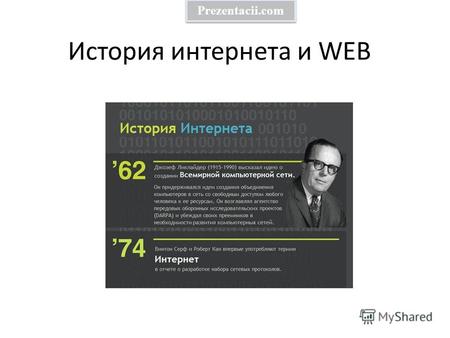 История интернета и WEB Prezentacii.com. Что такое «Интернет»? Интернет – сумма технологий и решений. Интернет состоит из многих тысяч корпоративных,