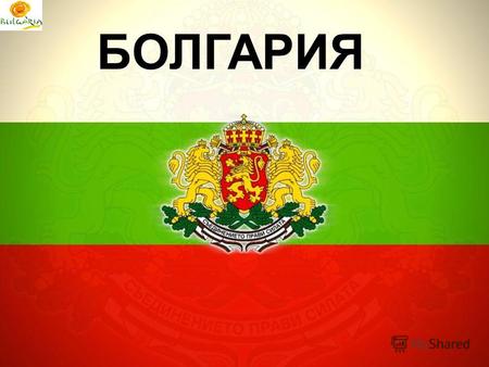 БОЛГАРИЯ ФЛАГ Государственный флаг Республики Болгария состоит из трёх равных по величине горизонтальных полос: сверху белая, посередине зелёная, снизу.