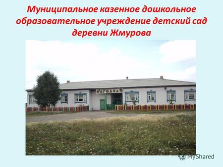 Муниципальное казенное дошкольное образовательное учреждение детский сад деревни Жмурова.