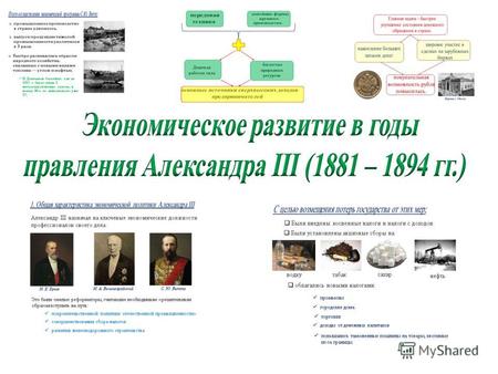 Александр III назначал на ключевые экономические должности профес­сионалов своего дела : Н. X. Бунге (1881 – 1886 гг.) И. А. Вышнеградский (1887 – 1892.