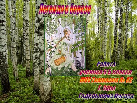 Белая берёза – символ России, самое родное и милое деревце! Сколько песен сложено о ней, сколько стихов! Русская берёзка Люблю берёзку русскую, То светлую,