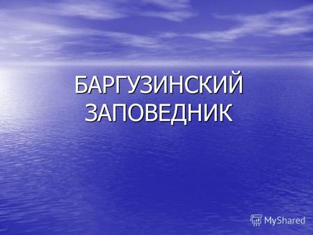 БАРГУЗИНСКИЙ ЗАПОВЕДНИК. На берегах Байкала Баргузинский биосферный заповедник не только один из старейших в России, но и самый популярный. Он привлекает.