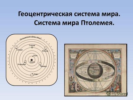 Геоцентрическая система мира. Система мира Птолемея.