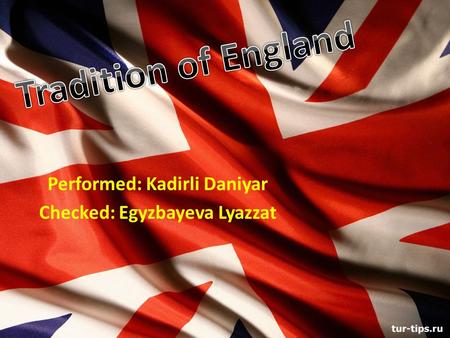 Performed: Kadirli Daniyar Checked: Egyzbayeva Lyazzat.