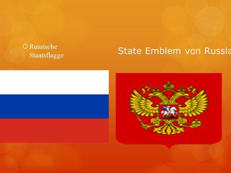Russische Staatsflagge State Emblem von Russland.