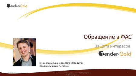 Участие в тендерах: Обращение в ФАС. Защита интересов  - Tender-gold.ru