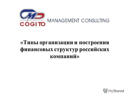 «Типы организации и построения финансовых структур российских компаний»