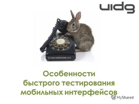Особенности быстрого тестирования мобильных интерфейсов (с) www.rabbitmobile.com.