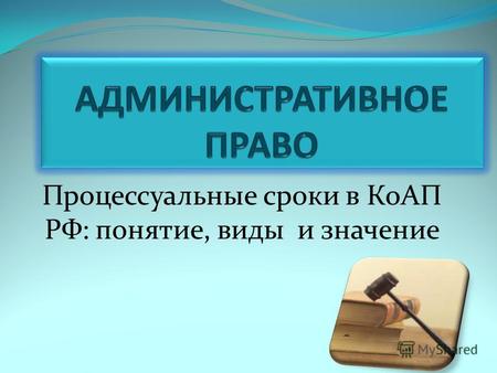 Процессуальные сроки в КоАП РФ: понятие, виды и значение.
