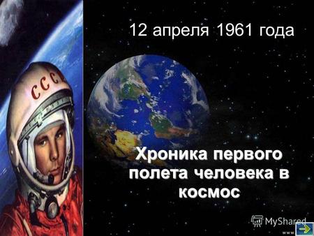12 апреля 1961 года Хроника первого полета человека в космос.