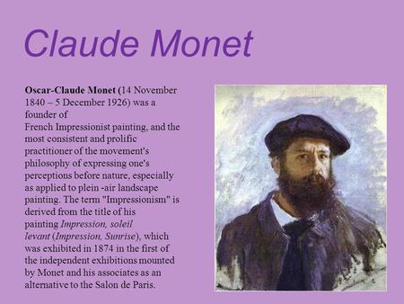 Claude Monet Oscar Картины