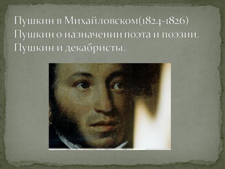 Пушкин весною 1820 года был выслан из Петербурга на Юг за свои политические и вольнолюбивые стихи. Этой ссылкой правительство думало образумить молодого.